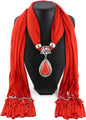 Women Scarf with Necklace Jewellery