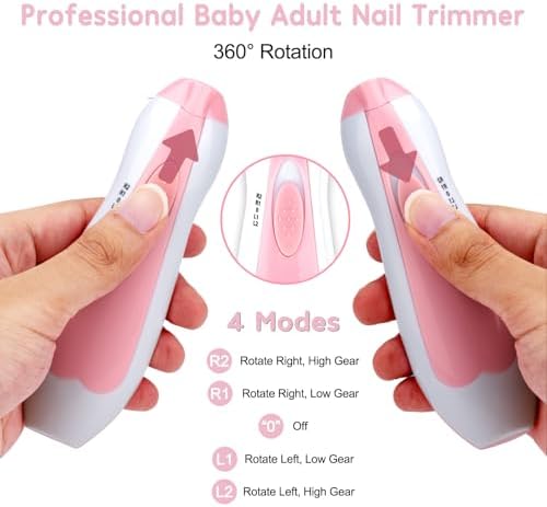 b&k Qunlions life Glopole Baby Nail Trimmer File with Light