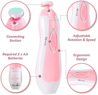 b&k Qunlions life Glopole Baby Nail Trimmer File with Light