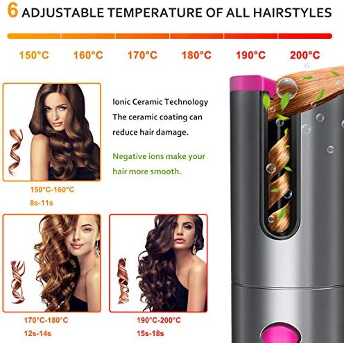 AURUZA Unbound Cordless Automatic Hair Curler,