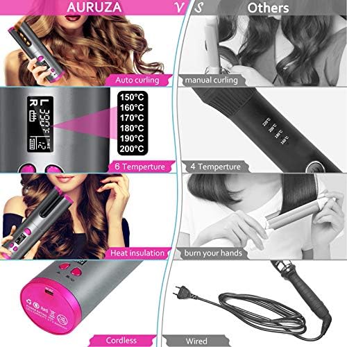 AURUZA Unbound Cordless Automatic Hair Curler,